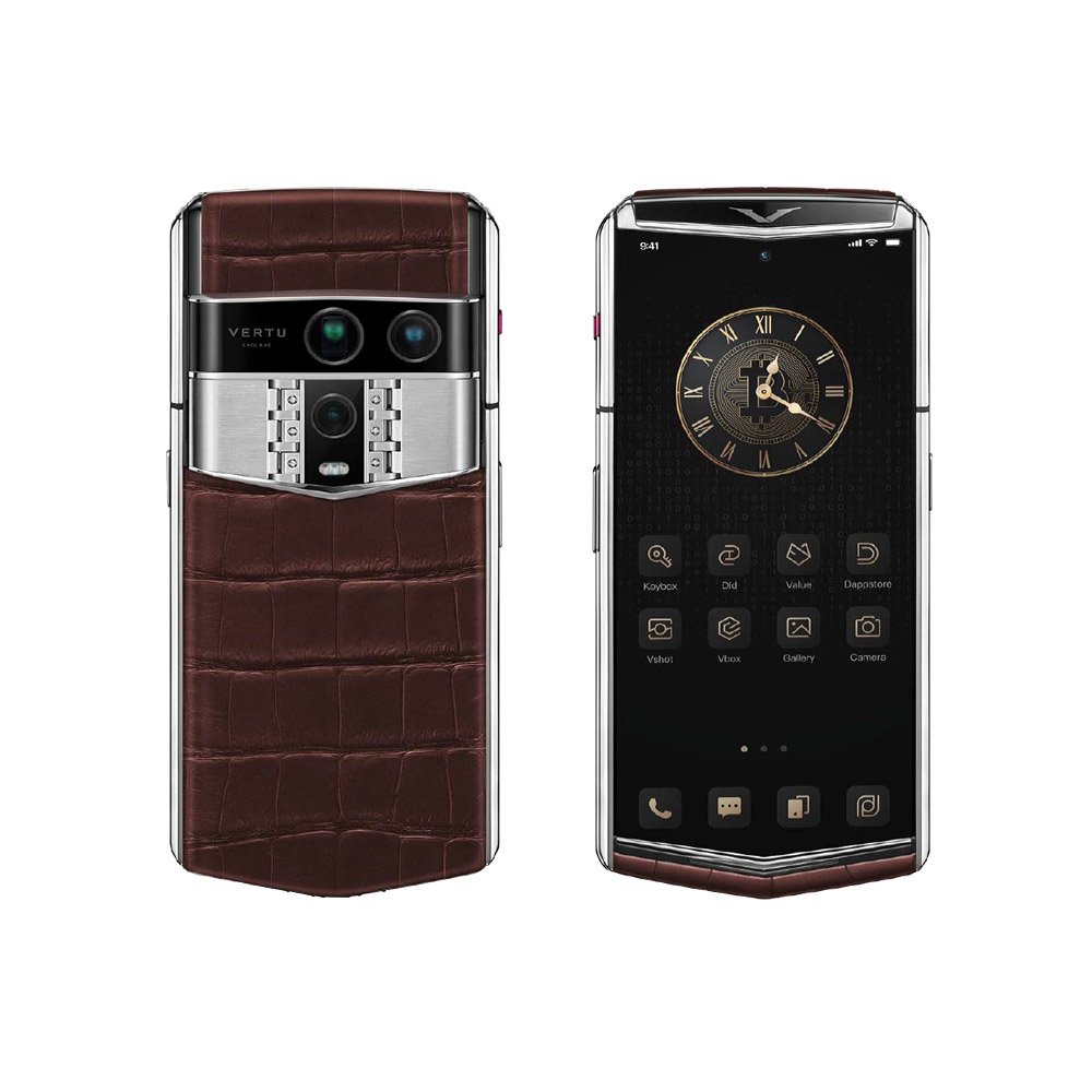 Vertu Agent Q Alligator Collector’s Edition – Amber Brown