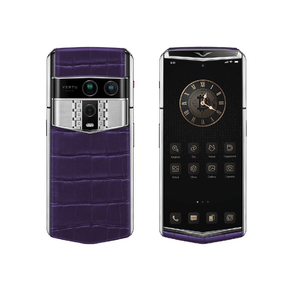 Vertu Agent Q Alligator Collector’s Edition – Silver Grape Purple
