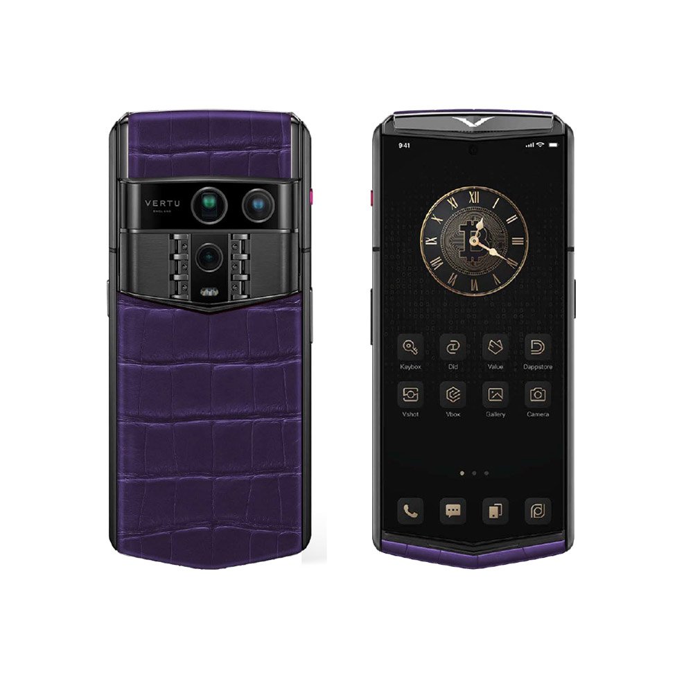 Vertu Agent Q Alligator Collector’s Edition – Black Grape Purple
