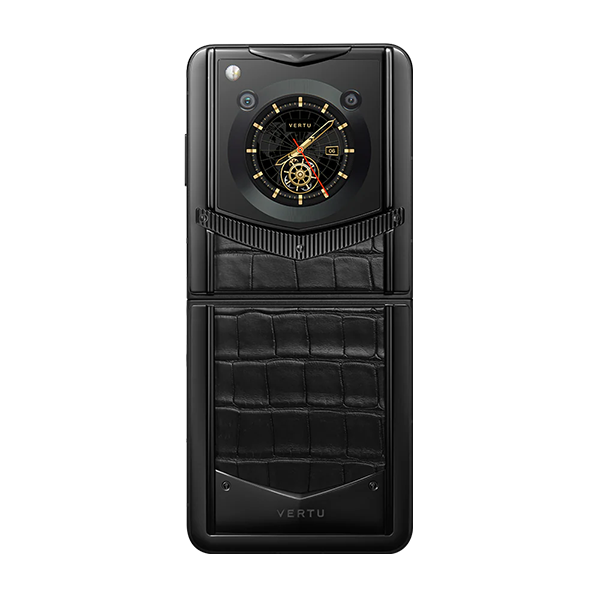VERTU IRONFLIP BASALT BLACK ALLIGATOR SKIN