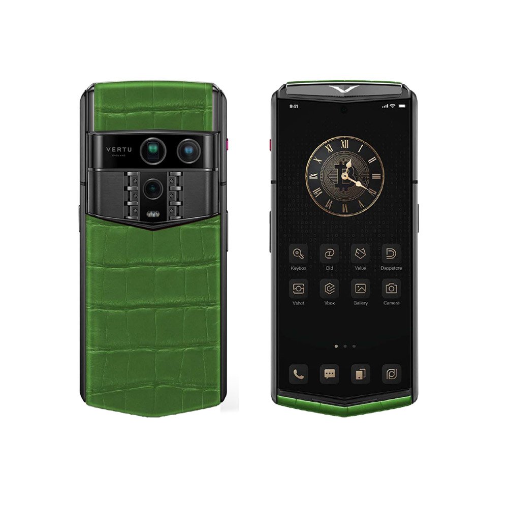 Vertu Agent Q Alligator Collector’s Edition – Black Bamboo Green
