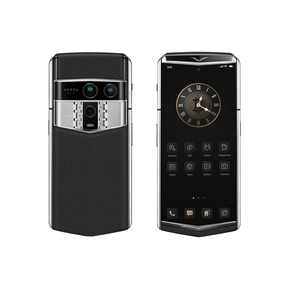 Vertu Agent Q Calfskin - Silver Black