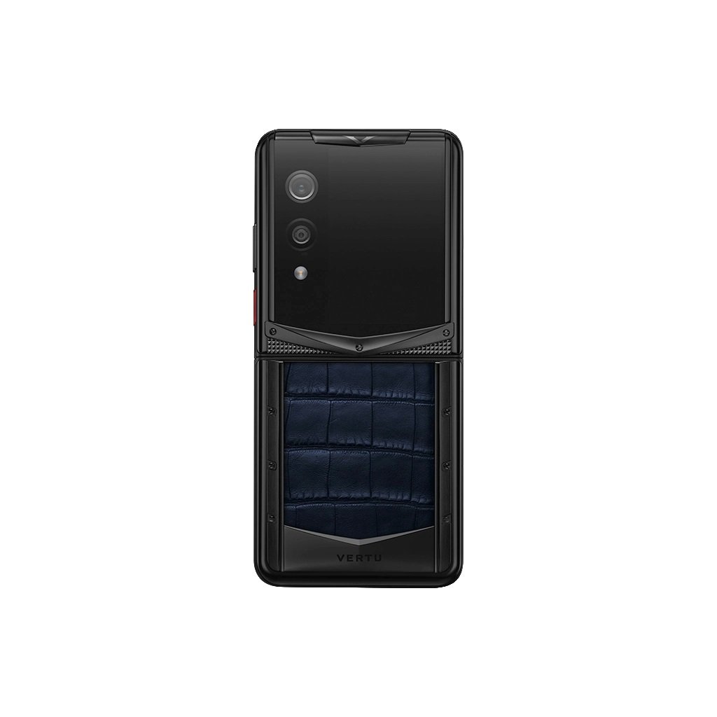 Vertu Quantum Flip Navy Blue Alligator