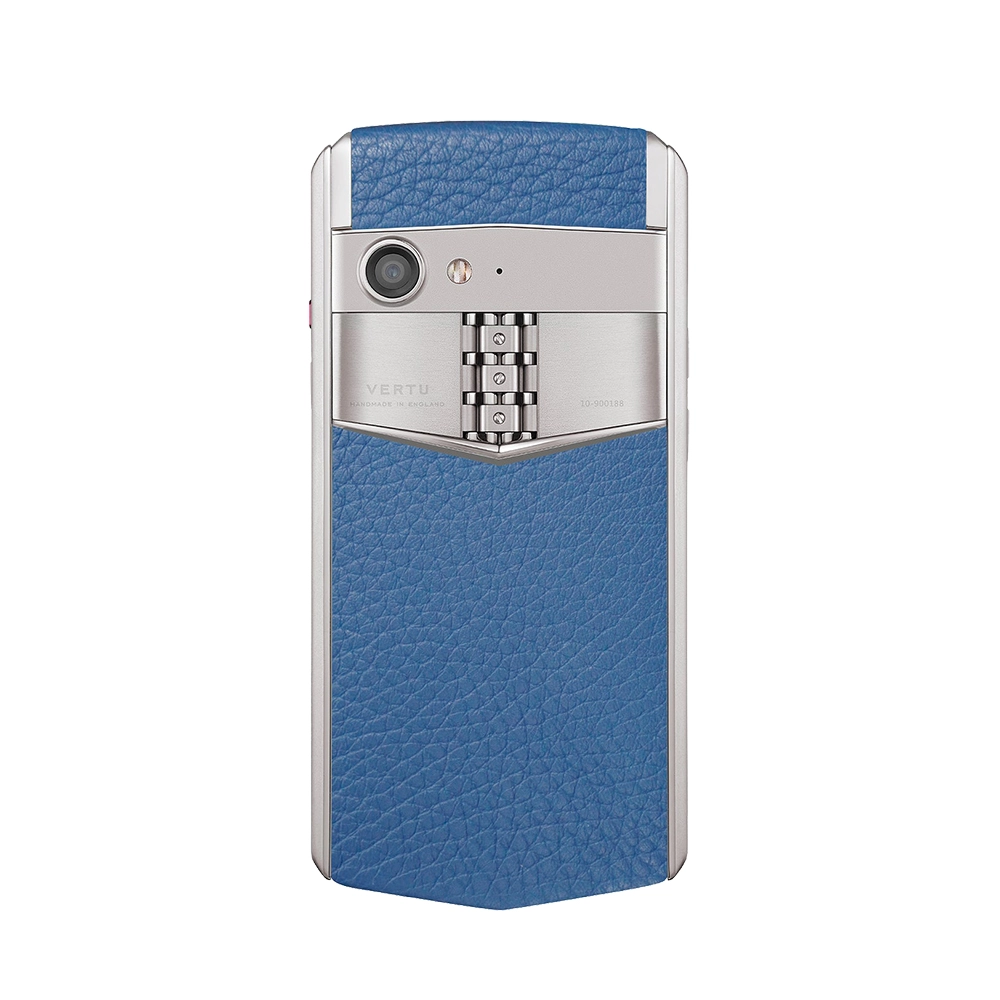 Vertu Aster P Silver Navy Blue Calf