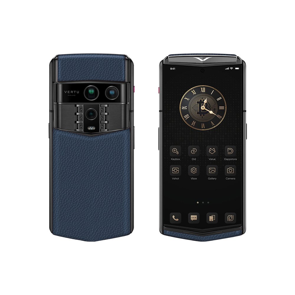 Vertu Agent Q Calfskin - Black Deep Blue