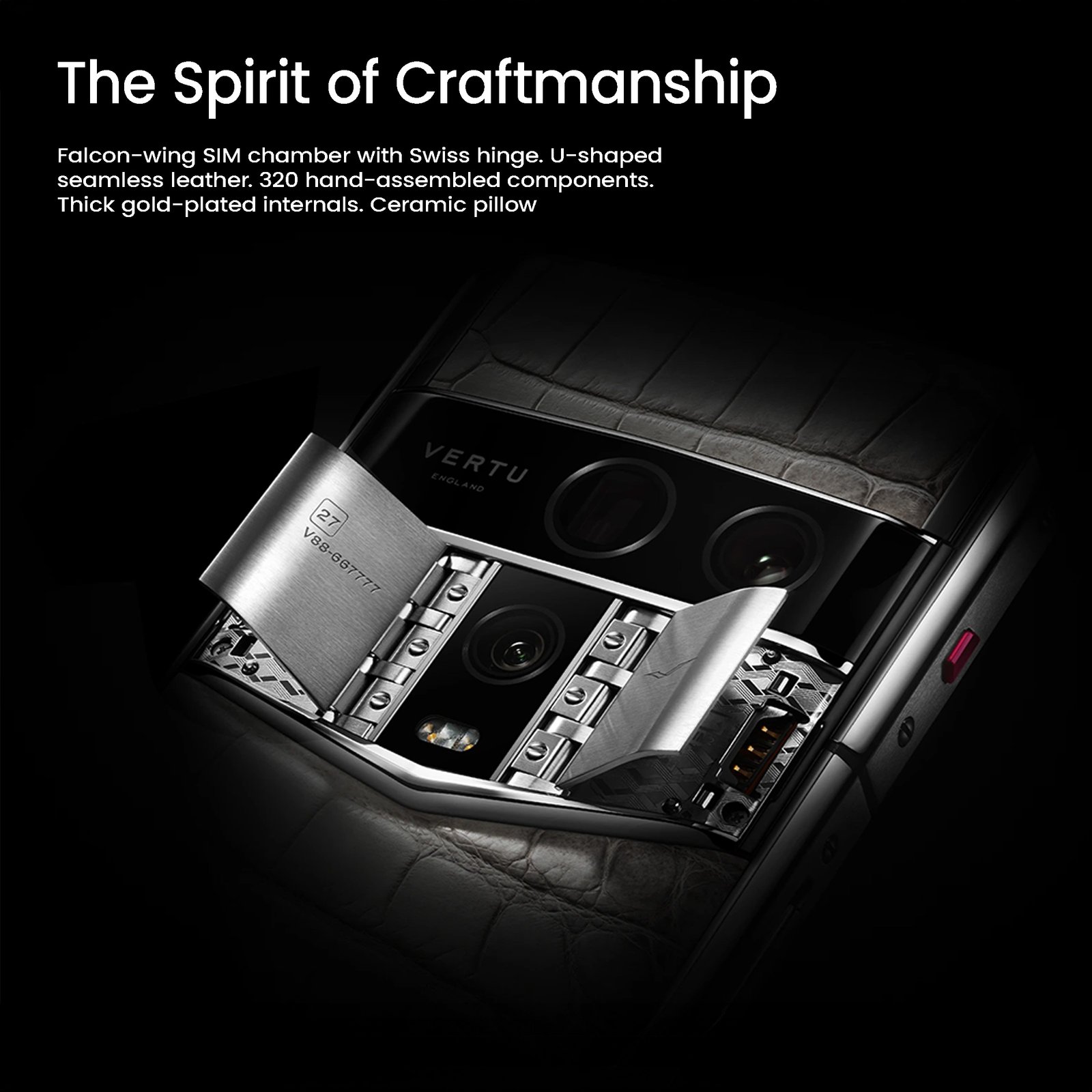 Vertu Agent Q Calfskin - Black Deep Blue - Image 2