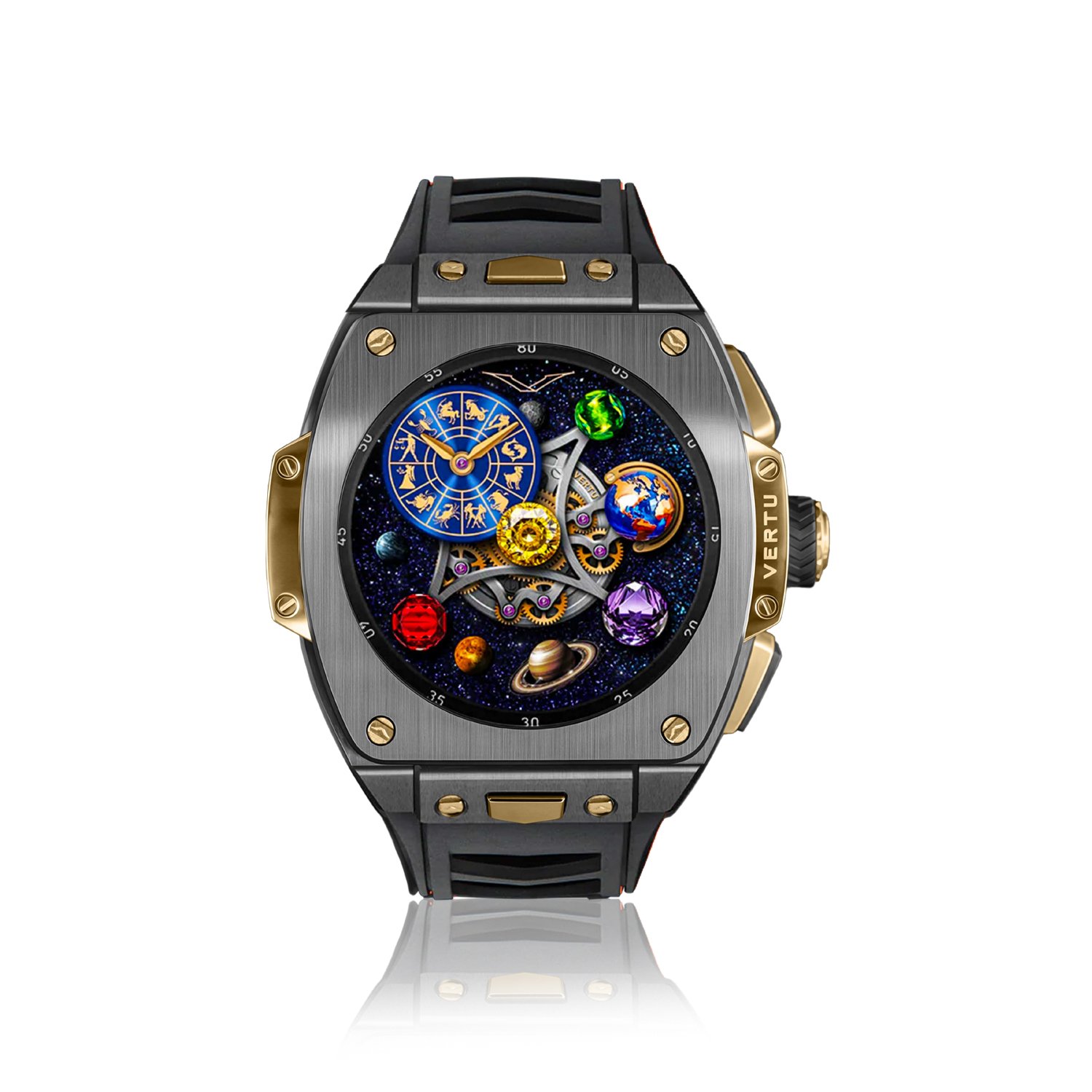 Grand Watch – Custom Gold Black Ceramic with Black Strap