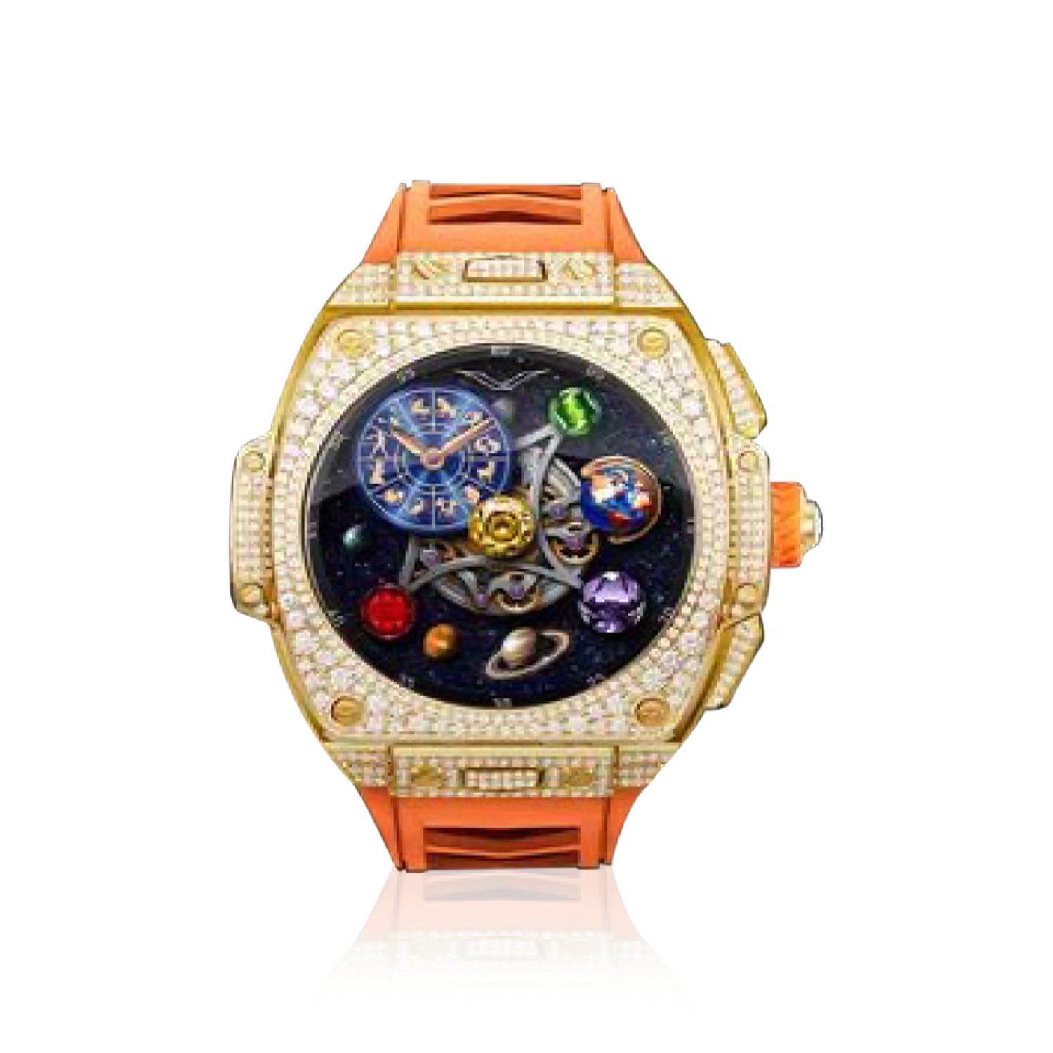 Grand Watch Orange All Gold & Diamonds