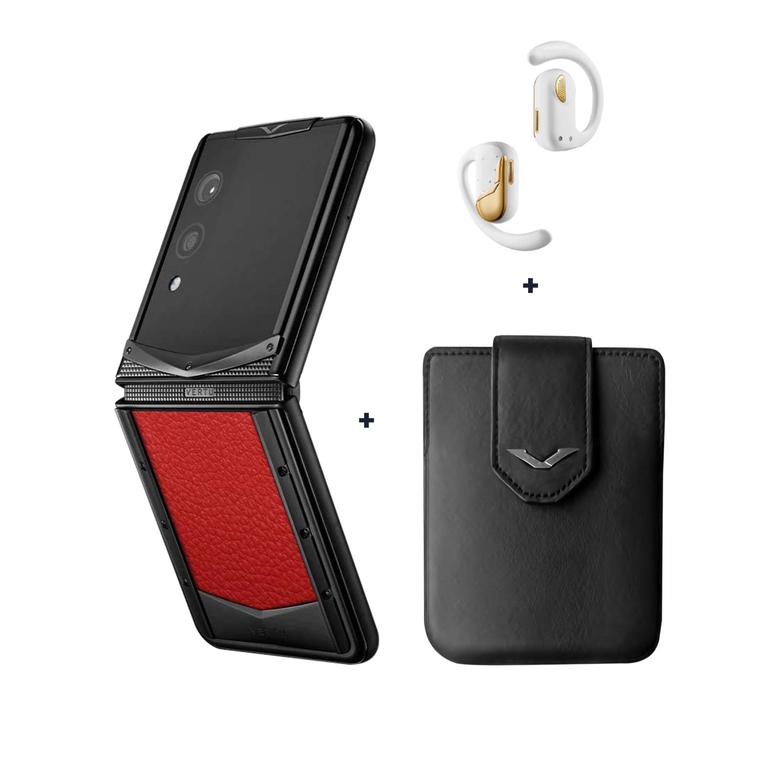 Quantum Flip Calfskin Series - Raspberry Red Bundle