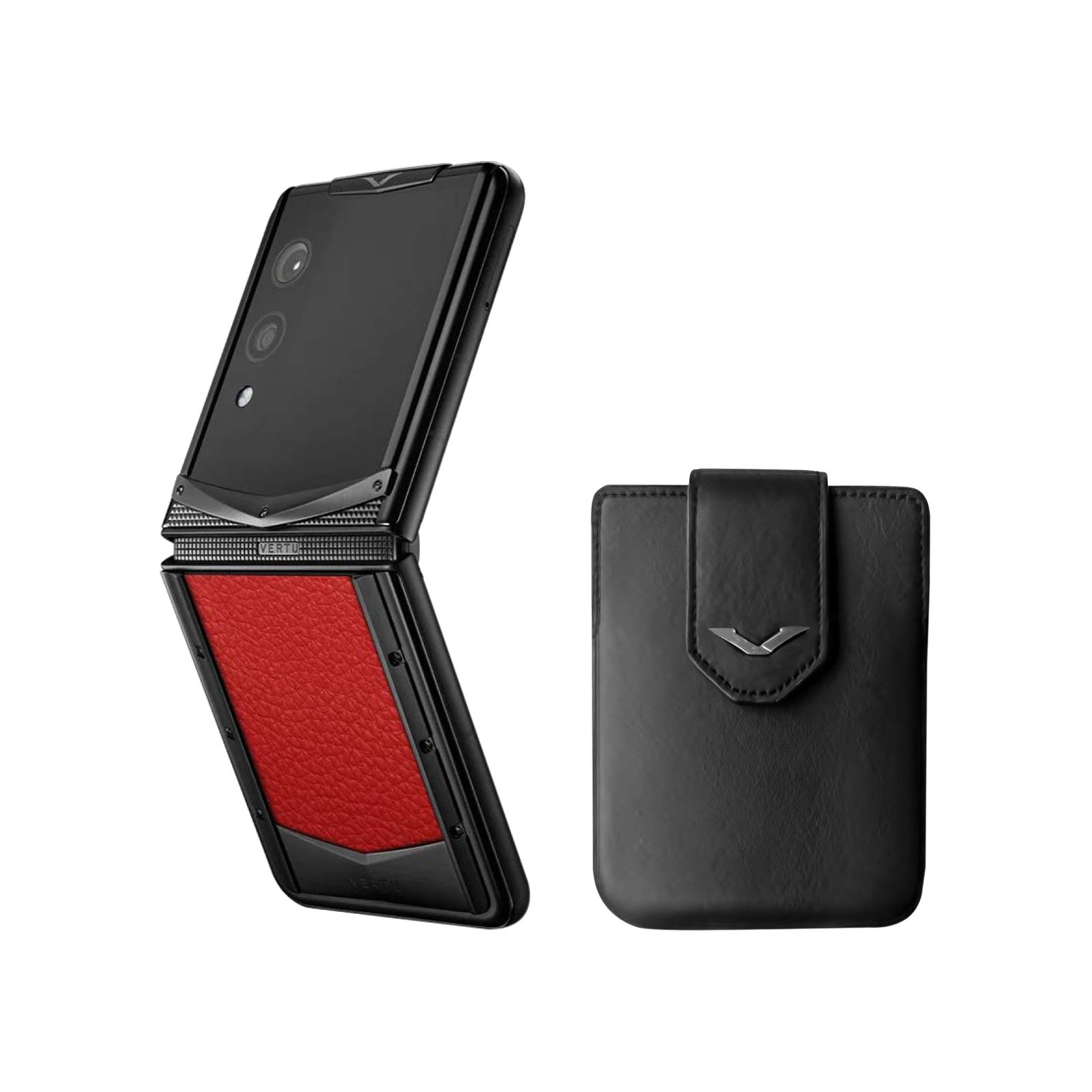 Quantum Flip Calfskin Series - Raspberry Red with Cover