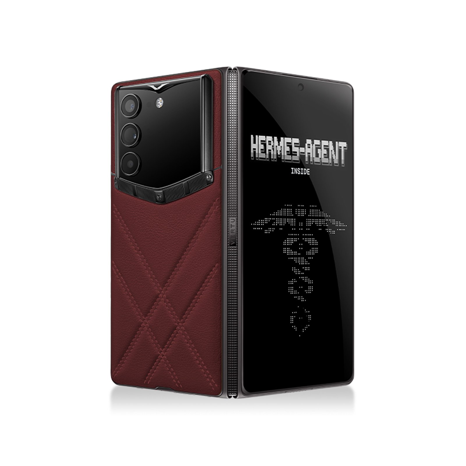Vertu AlphaFold Stitched Calfskin | Oxford Red
