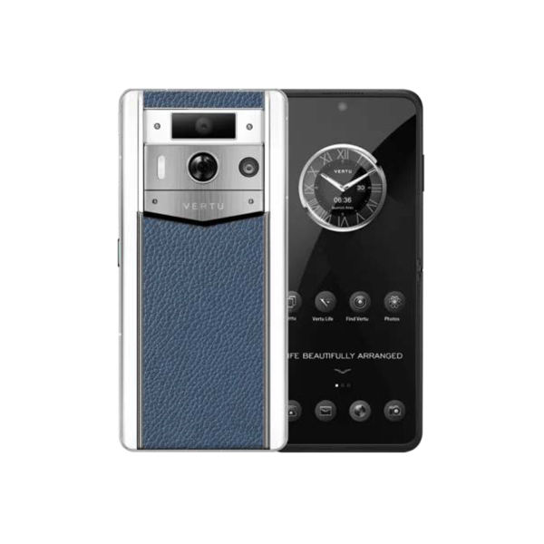 PRE-ORDER Metavertu 2 Max Screen WHITE – Gentleman Blue CALFSKIN WEB3 AI PHONE