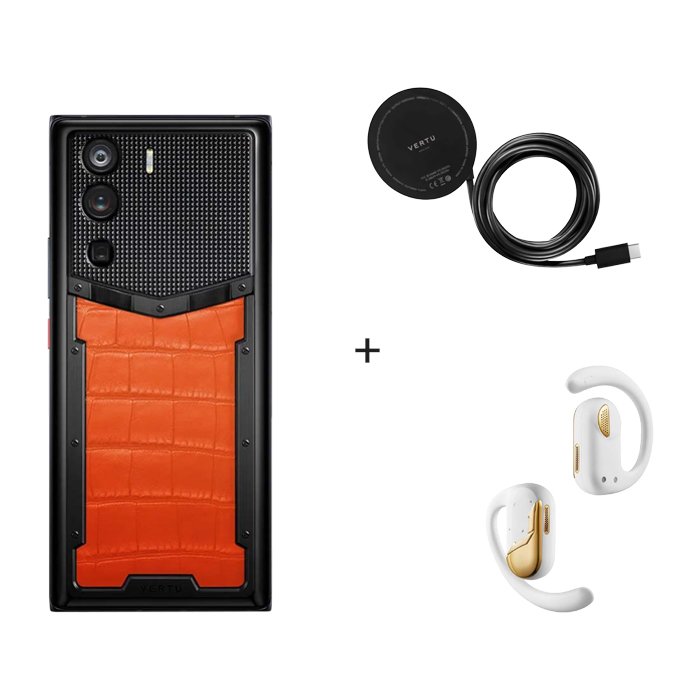 Metavertu Alligator Paris Nail Radient Phonix with Phone Case + Wireless Charger + AI Earbuds