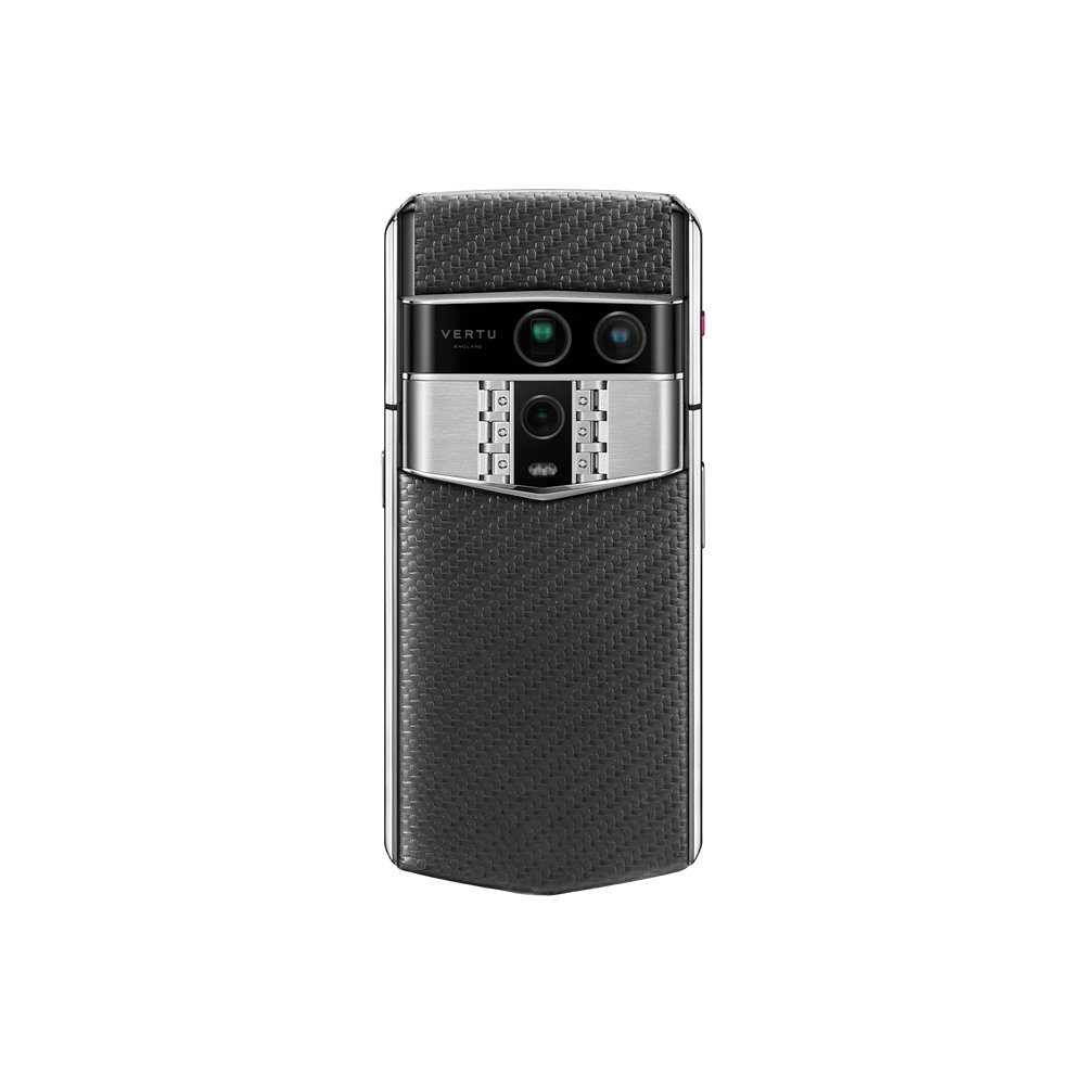 Vertu Agent Q Carbon Fiber Pattern Calfskin Black | Silver Plate - Image 2