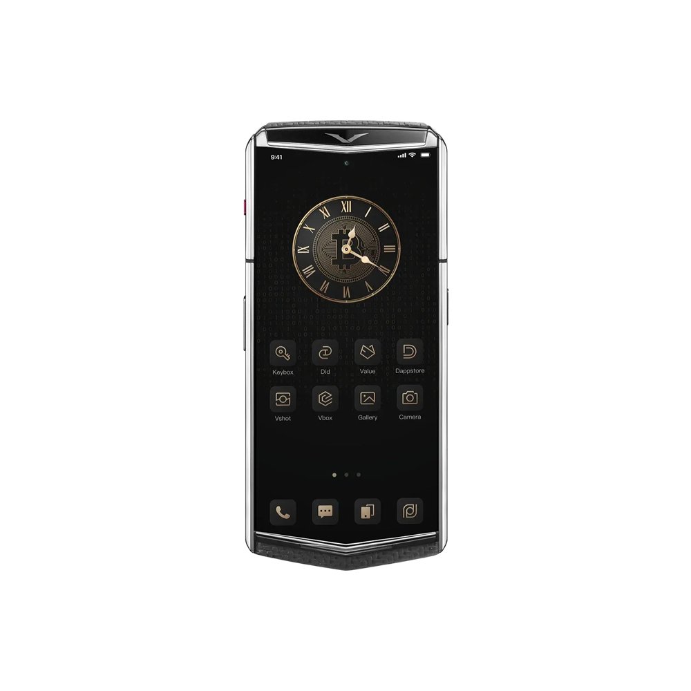 Vertu Agent Q Carbon Fiber Pattern Calfskin Black | Silver Plate - Image 3
